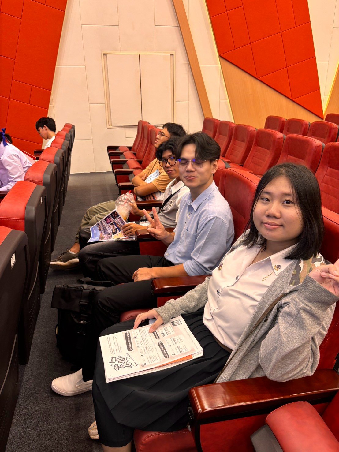 ISL students seated in the auditorium during a guidance seminar at the Study in Japan Fair, Chiang Mai University