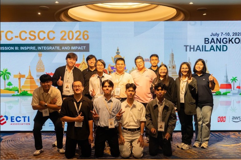 ISL members and colleagues grouped in front of the ITC-CSCC 2026 backdrop in Bangkok, Thailand, July 7-10 2026